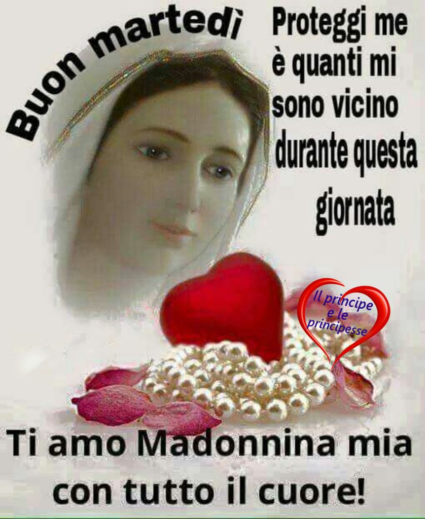 Buon Martedì proteggi me e quanti mi sono vicino durante questa giornata Ti amo MAdonnina mia con tutto il cuore! 