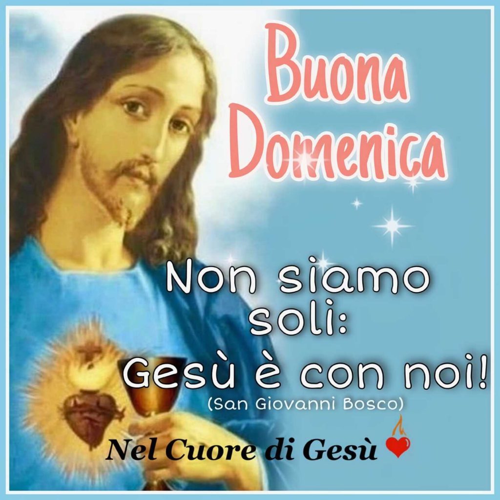 Buona Domenica non siamo soli: Gesù è con noi!