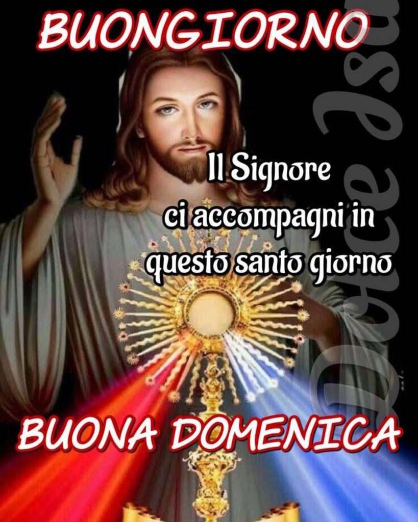 Buongiorno il Signore ci accompagni in questo santo giorno Buona Domenica