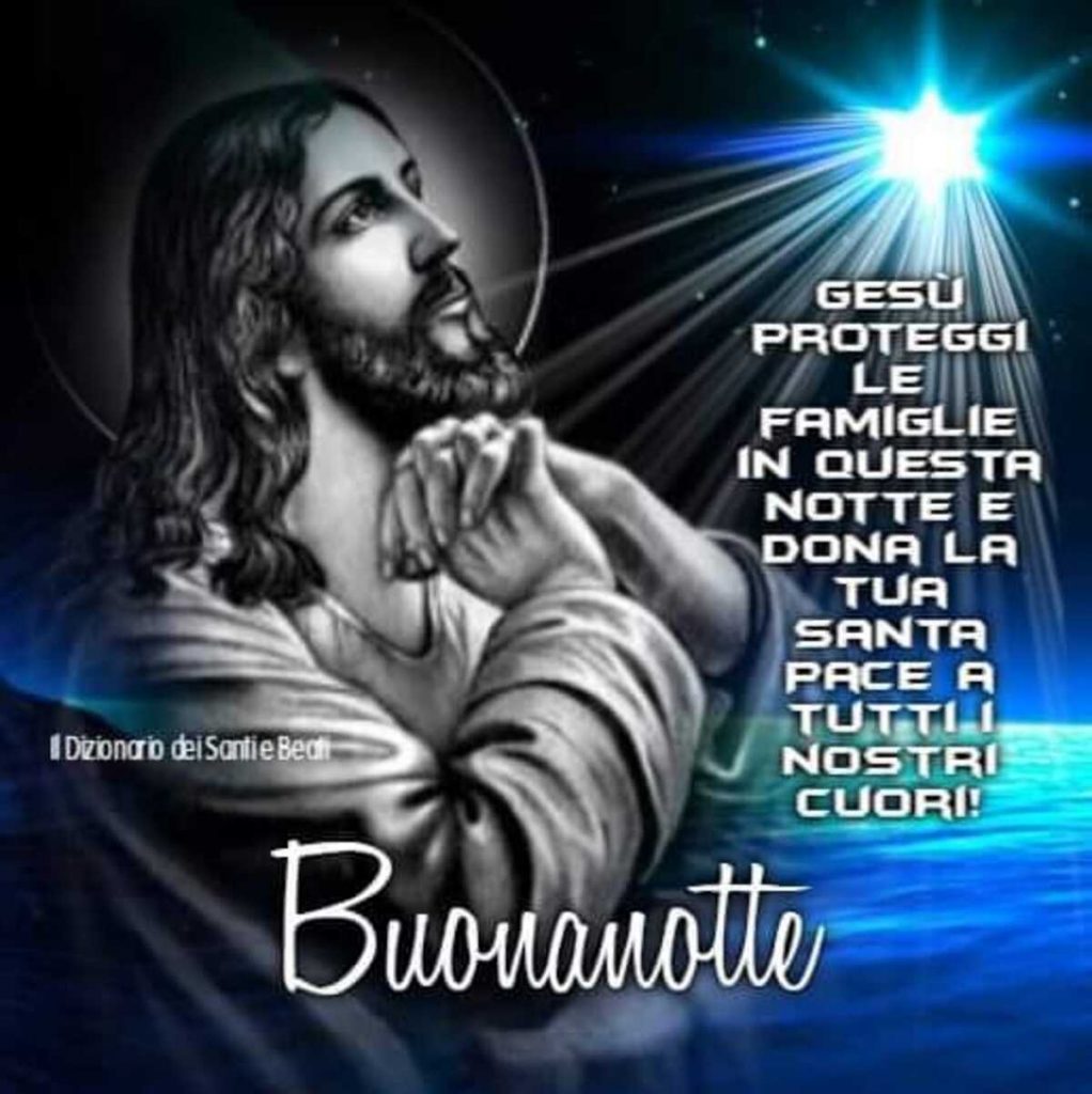 Gesù proteggi le famiglie in questa notte e dona la tua santa pace a tutti i nostri cuori! Buonanotte 