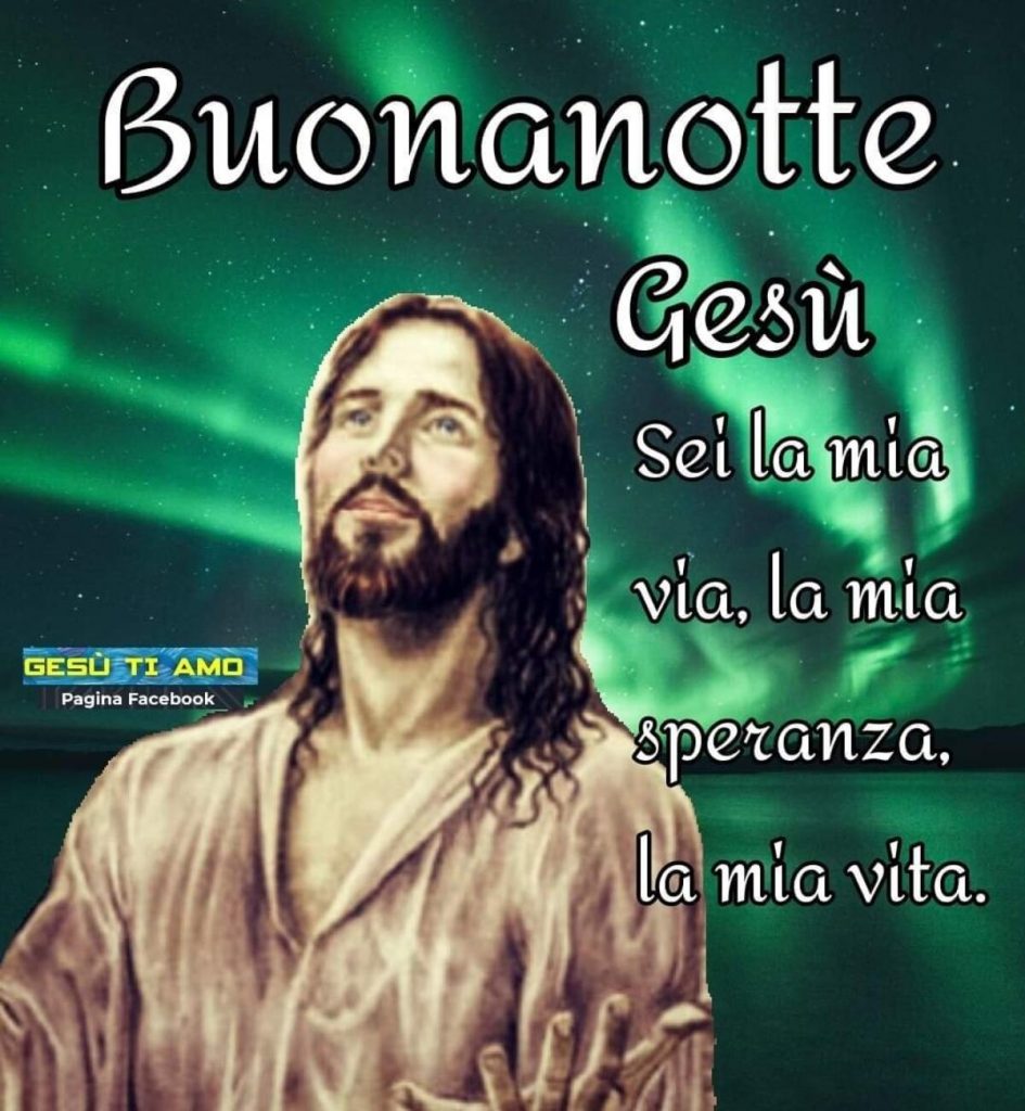 Buonanotte Gesù sei la mia via, la mia speranza, la mia vita