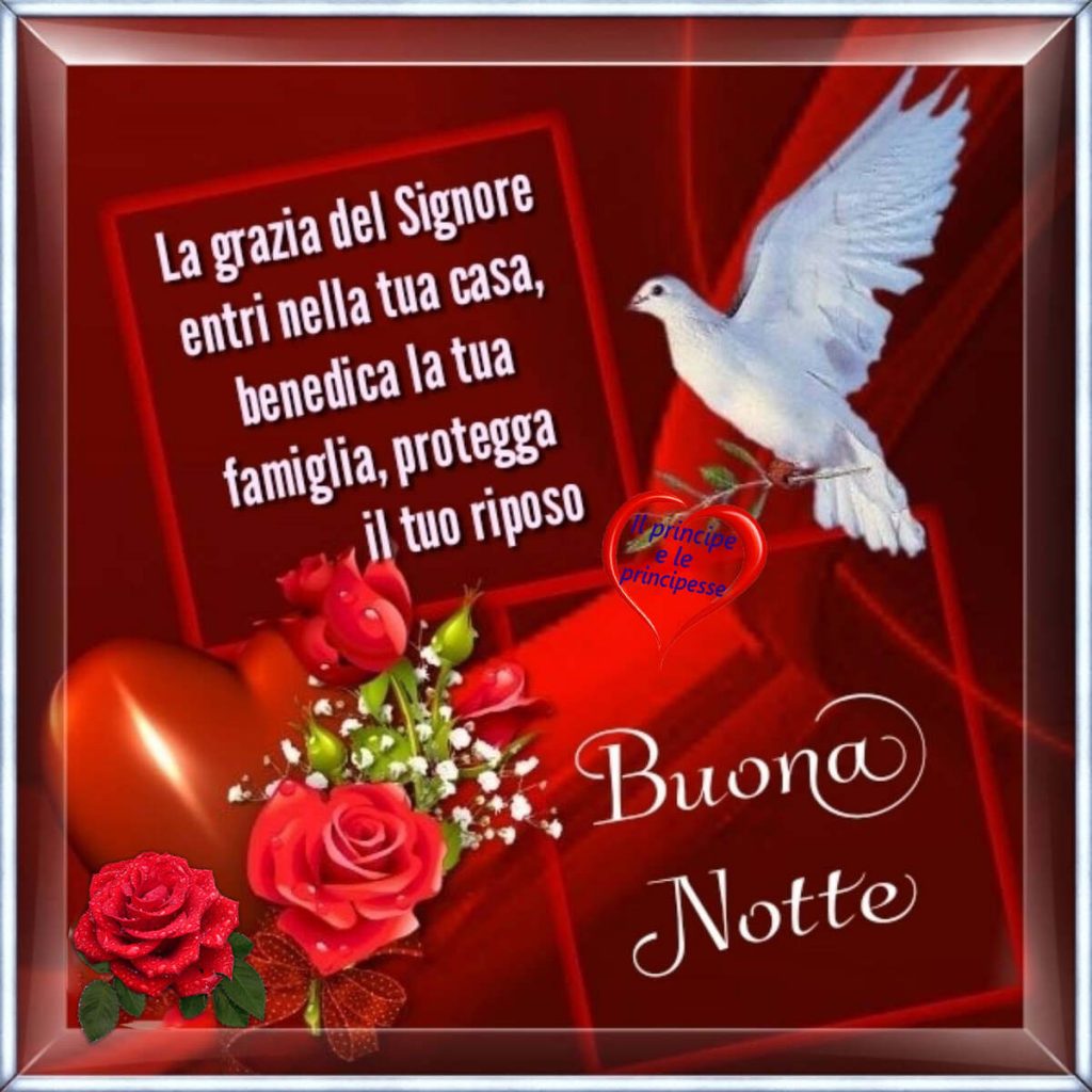 La grazia del Signore entri nella tua casa, benedica la tua famiglia, protegga il tuo riposo Buona Notte