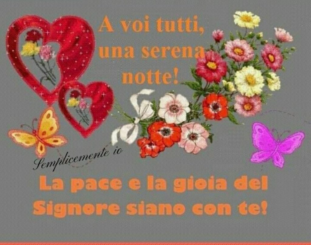 A voi tutti, una serena notte! La pace e la gioia del Signore siano con te!