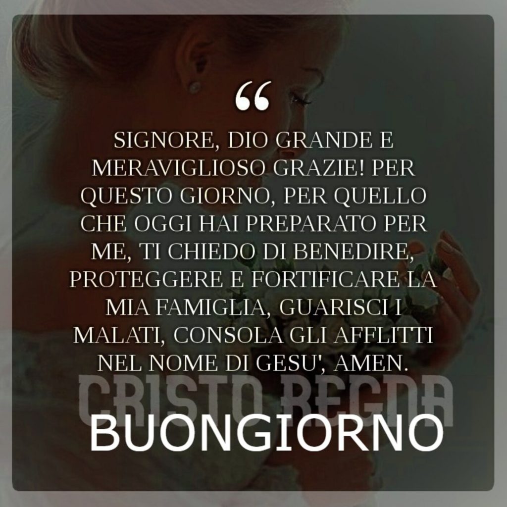 Buongiorno Signore Dio