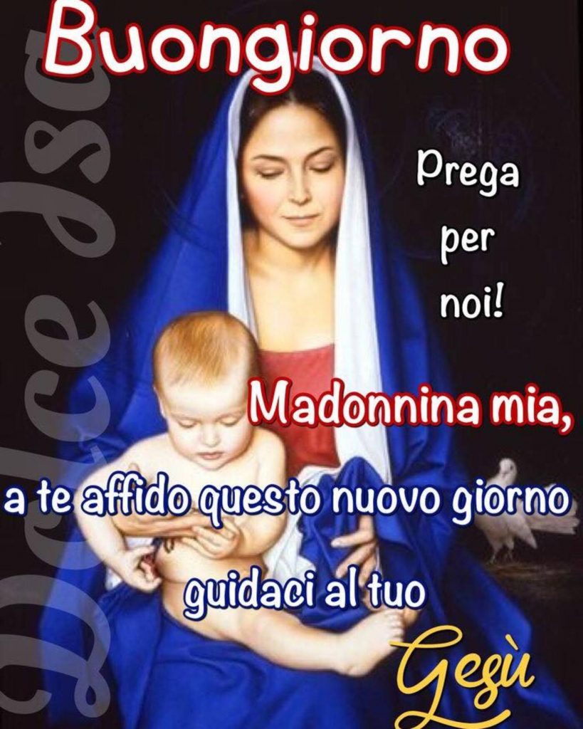 Buongiorno Prega per noi! Madonnina mia, a te affido questo nuovo giorno guidaci al tuo Gesù