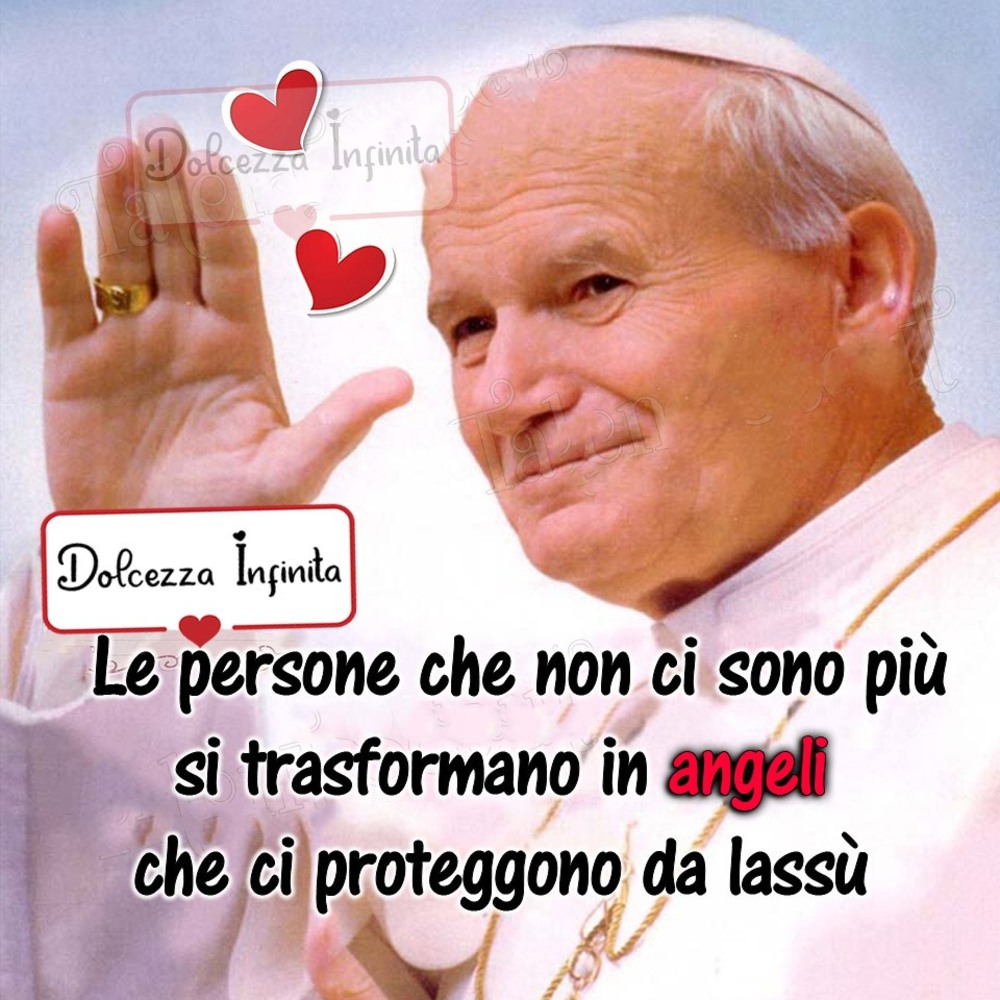 Le persone che non ci sono più si trasformano in angeli che ci proteggono da lassù 