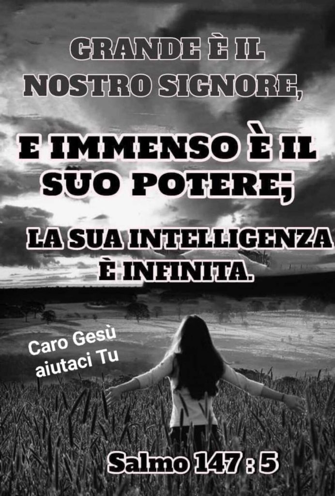 Grande è il nostro Signore, e immenso è il suo potere; la sua intelligenza è infinita Salmo 147:5