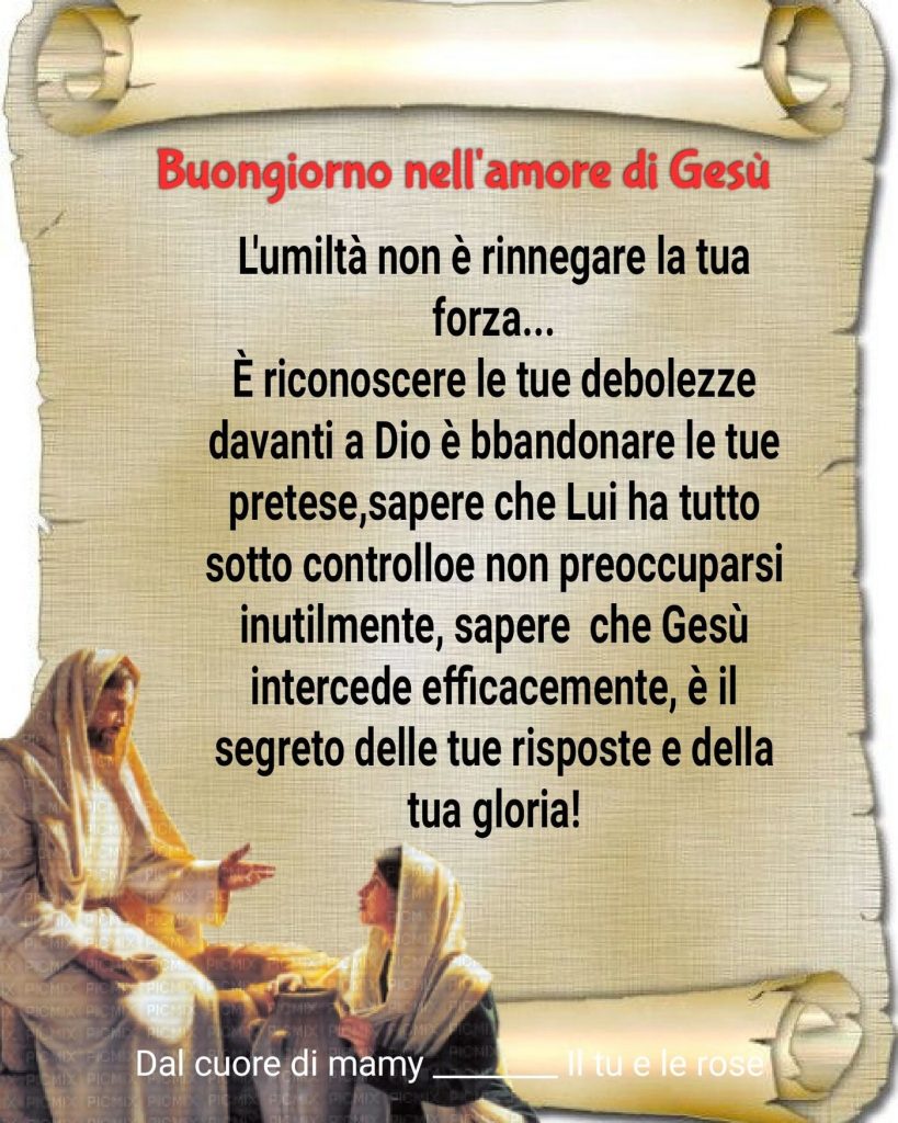 Buongiorno nell'amore di Gesù