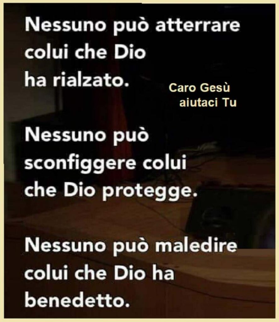 Nessuno può atterrare colui che Dio ha rialzato. Nessuno può sconfiggere colui che Dio protegge. Nessuno può maledire colui Dio ha benedetto