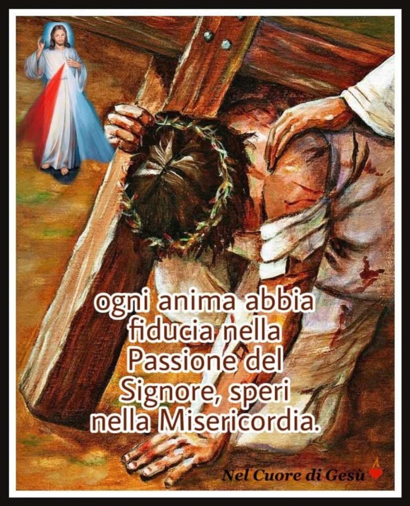 Ogni anima abbia fiducia nella Passione del Signore, speri nella Misericordia