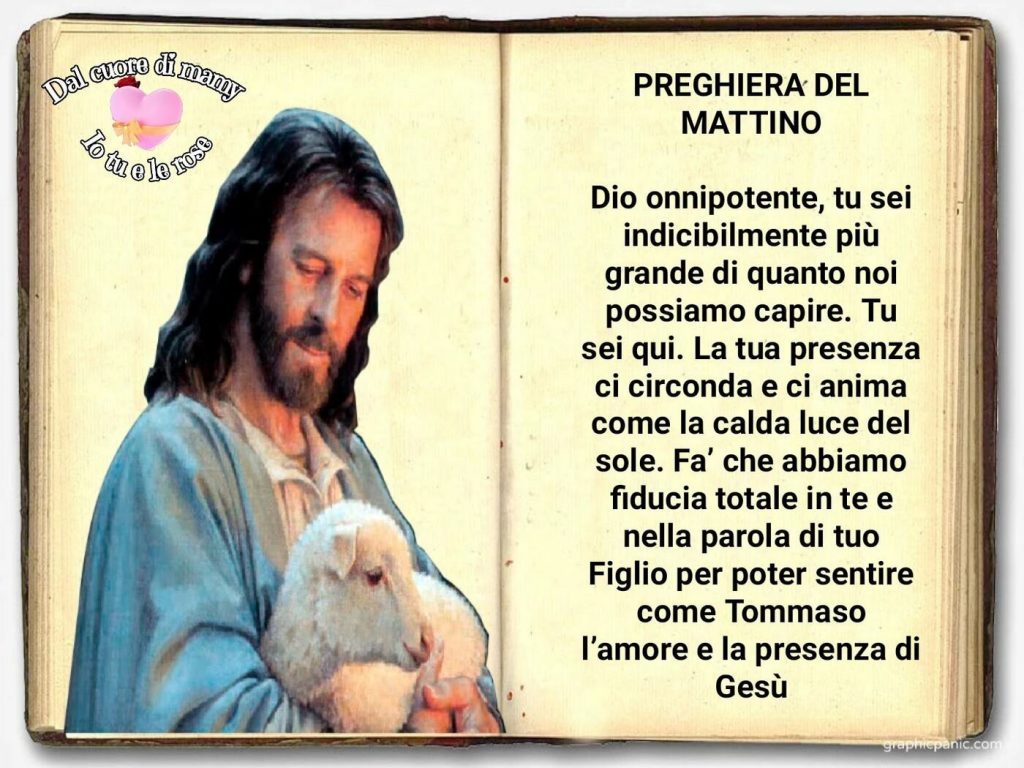 Preghiera del mattino Dio onnipotente...