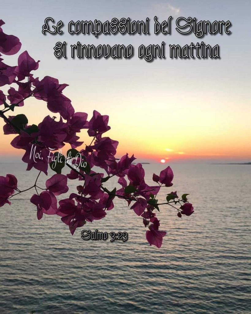 Le compassioni del Signore si rinnovano ogni mattina Salmo 3:23