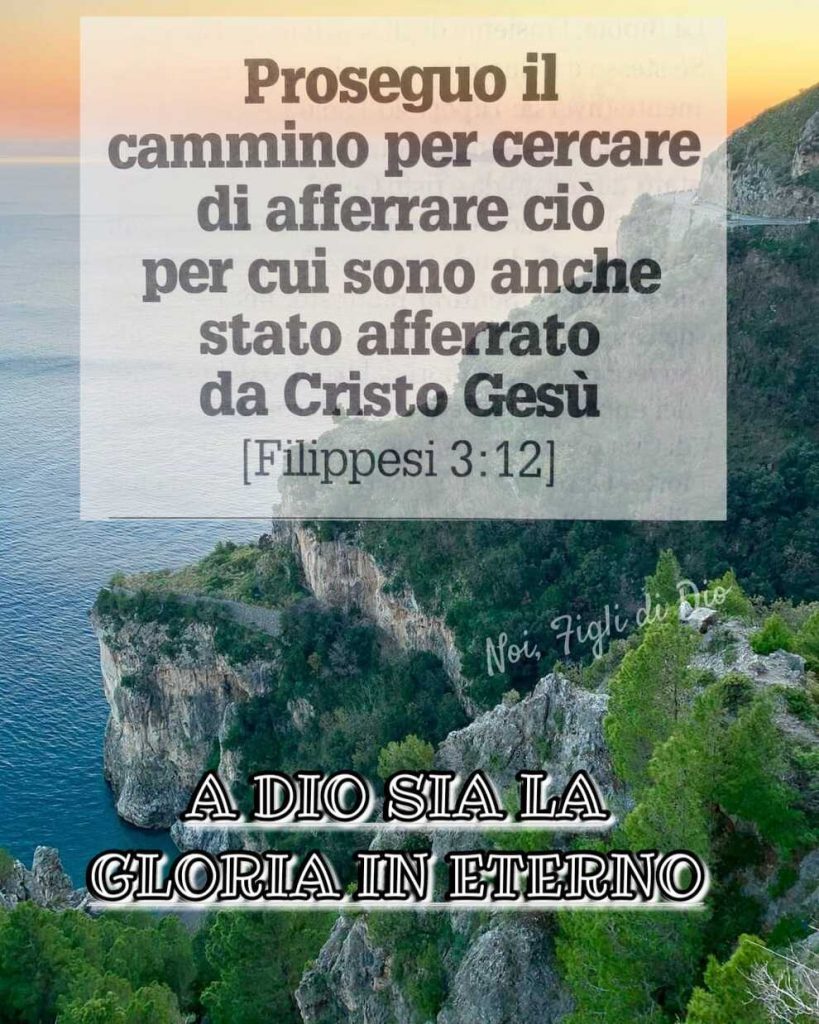 Proseguo il cammino per cercaredi afferrare ciò per cui sono anche stato afferrato da Cristo Gesù [Filippesi 3:12]