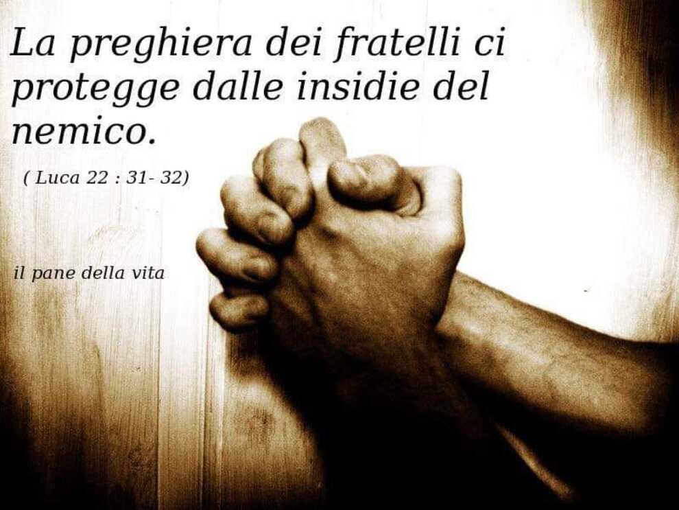 La preghiera dei fratelli ci protegge dalle insidie del nemico (Luca 22:31-32)