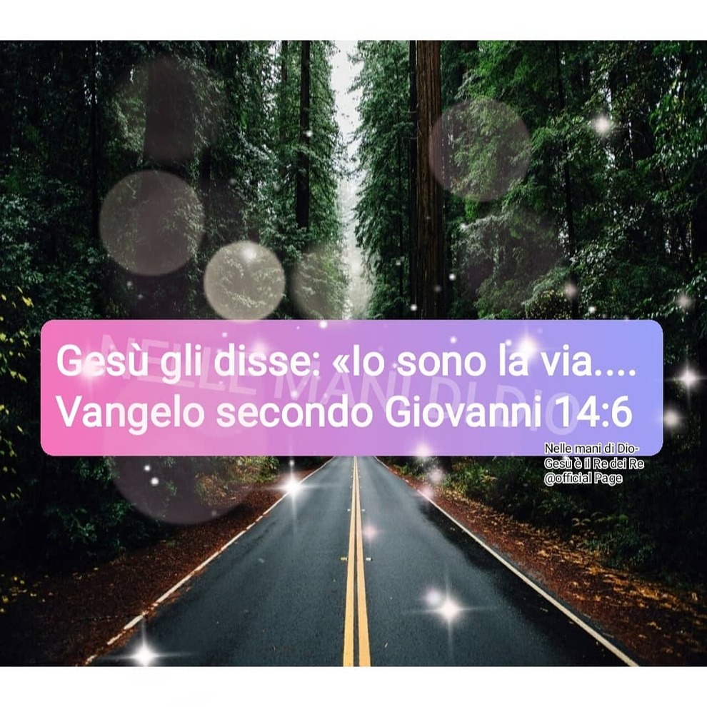 Gesù gli disse: <<Io sono la via.... Vangelo secondo Giovanni 14:6