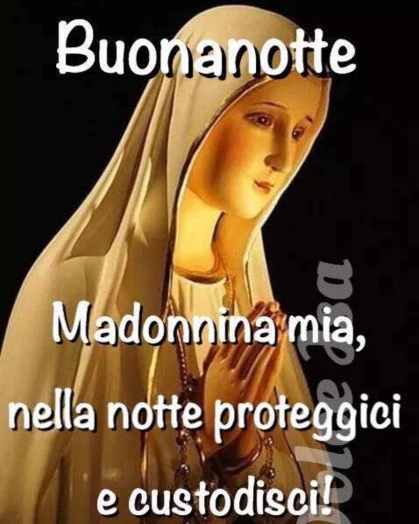 Buonanotte Madonnina mia, nella notte proteggici e custodiscici!