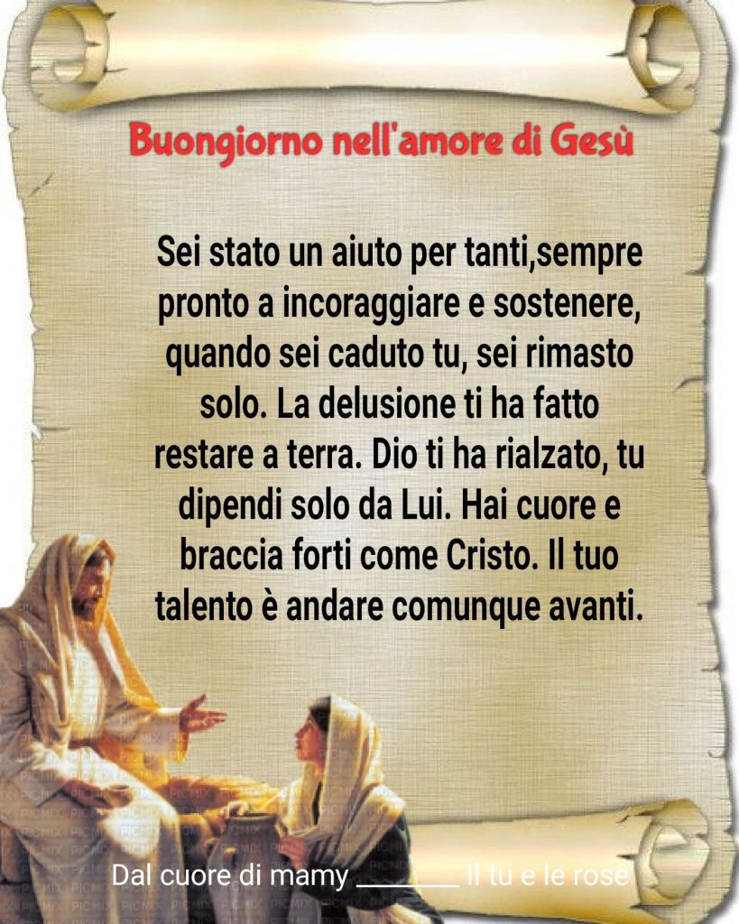 Buongiorno nell'amore di Gesù