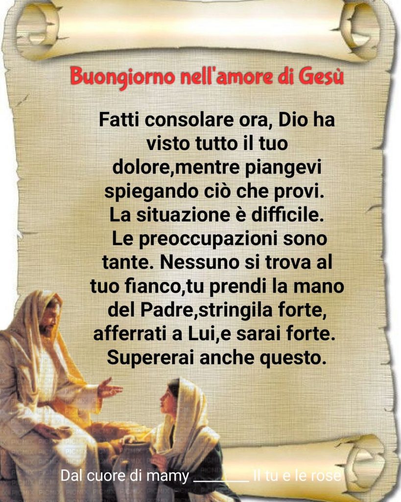 Buongiorno nell'amore di Gesù