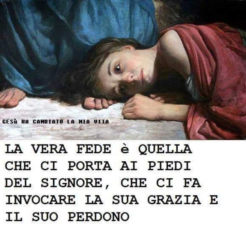 La vera fede è quella che ci porta ai piedi del Signore, che ci fa invocare la sua grazia e il suo perdono