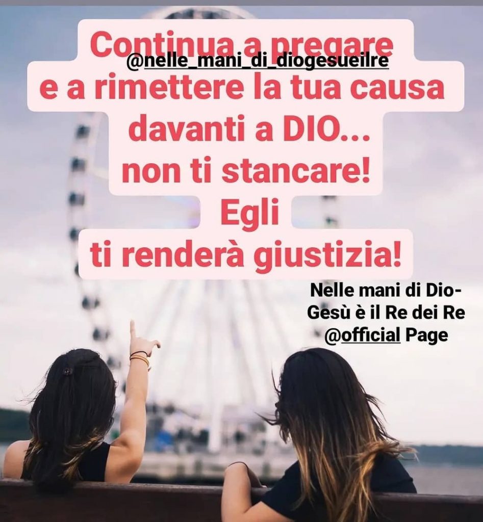 Continua a pregare e a rimettere la tua casa davanti a Dio... non ri stancare! Egli ti renderà giustizia!