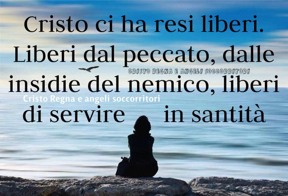 Cristo ci ha resi liberi. Liberi dal peccato, dalle insidie del nemico, liberi di servire in santità