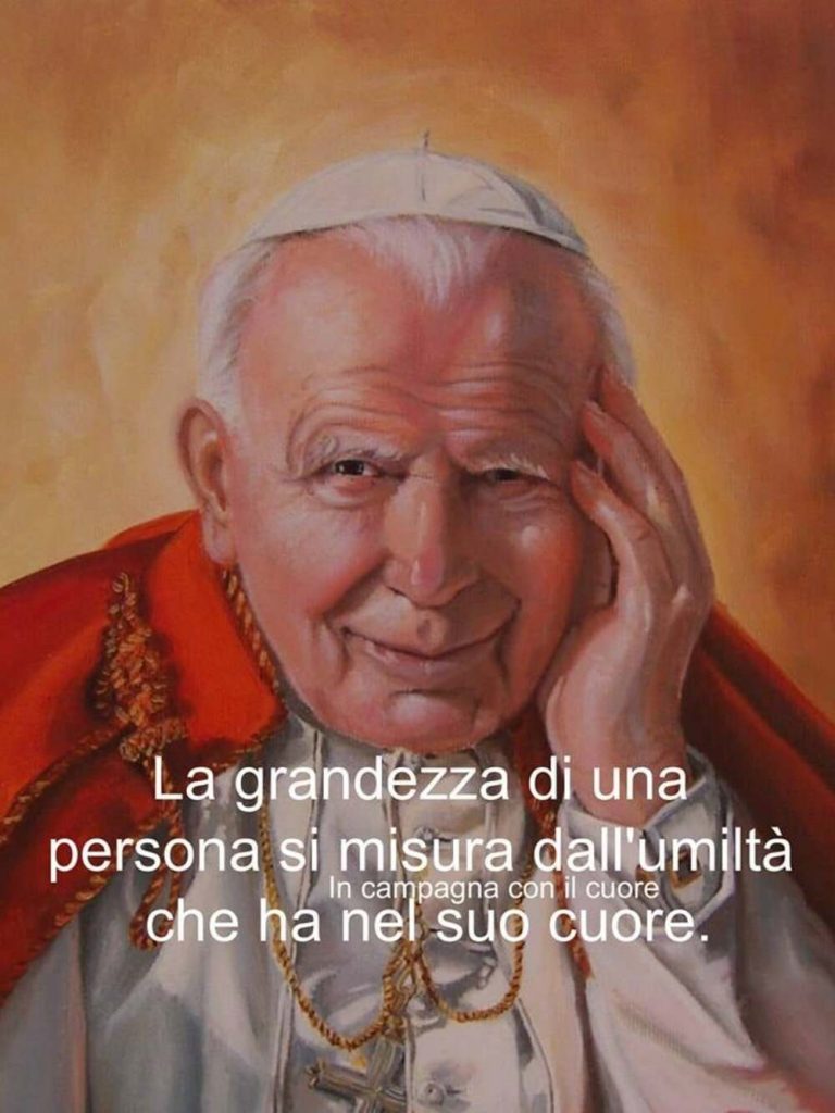 La grandezza si misura dall'umiltà che ha nel suo cuore