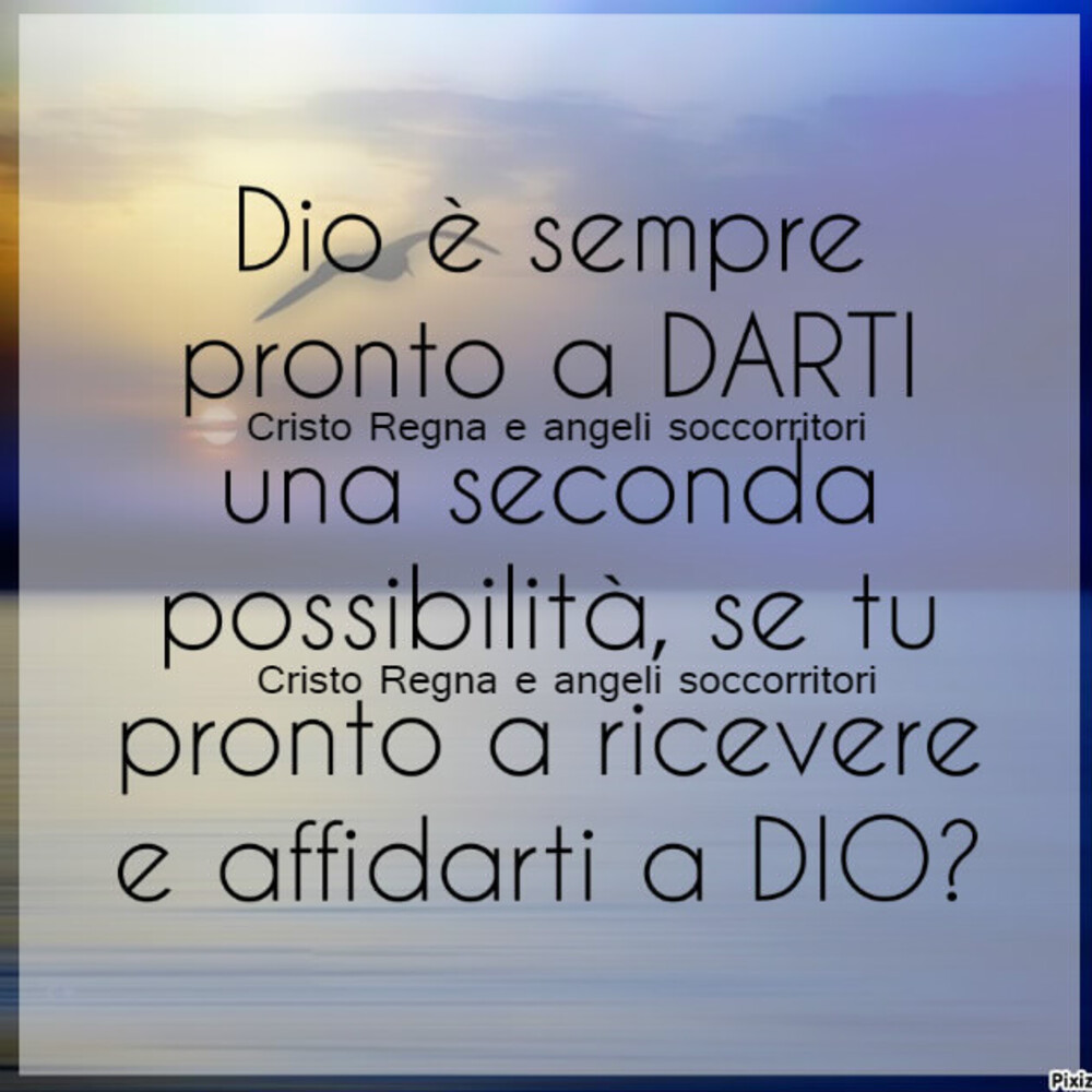 Dio è sempre pronto a DARTI una seconda possibilità, se tu pronto a ricevere e affidarti a Dio?