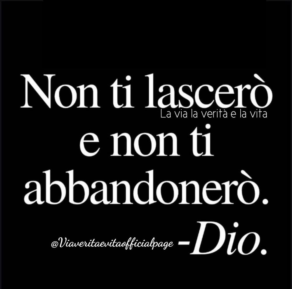 Non ti abbandonerò - Dio