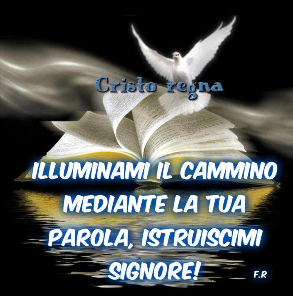 Illuminami il cammino mediante la tua parola, istruiscimi Signore