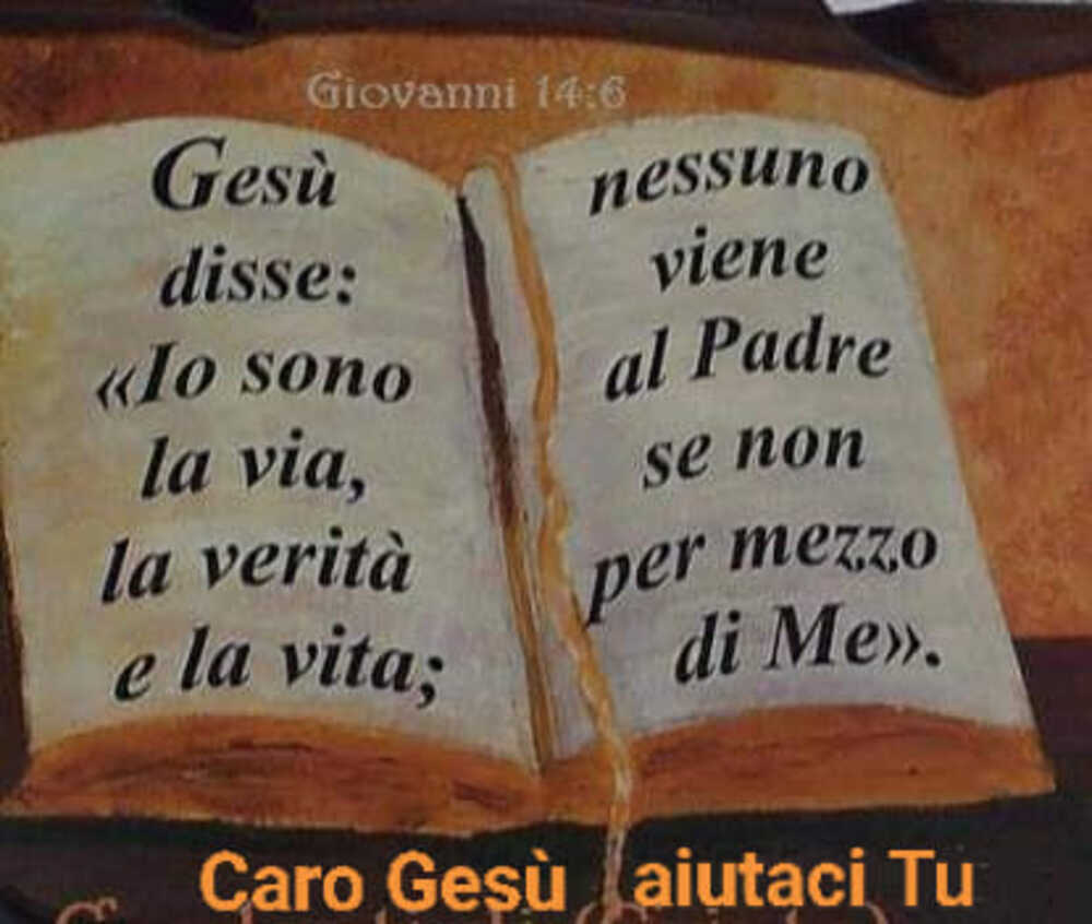 Gesù disse: << Io sono la via, la verità e la vita; nessuno viene al Padre se non per mezzo di Me>>