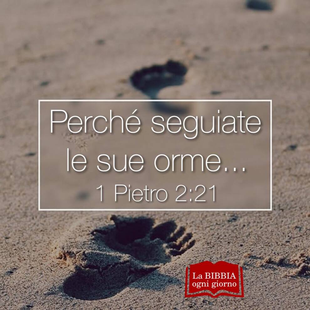 Perché seguiate le sue orme... 1 Pietro 2:21