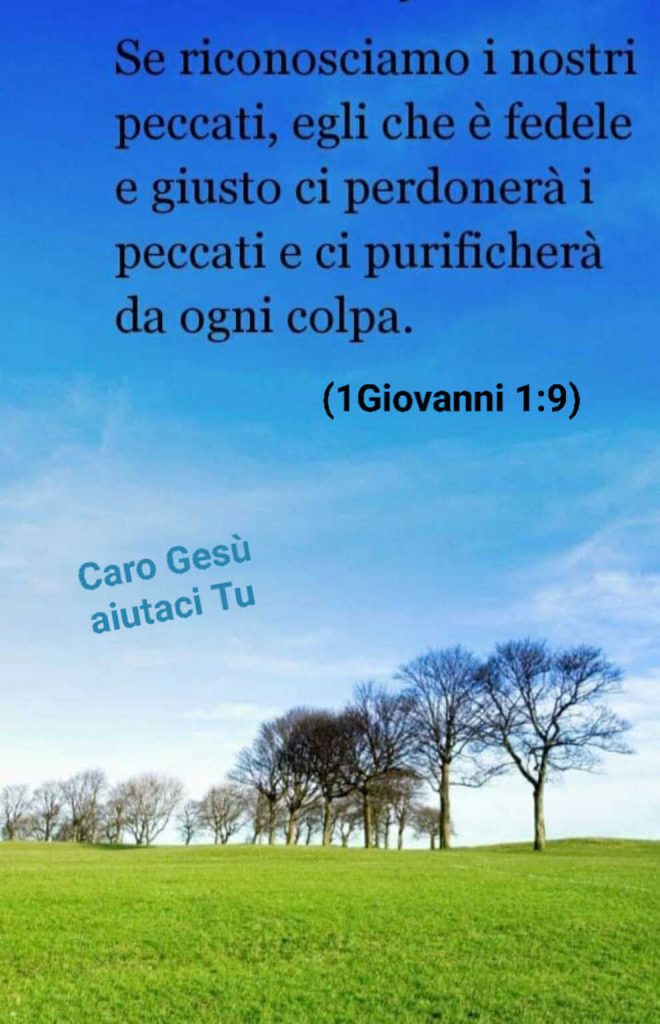 Se riconosciamo i nostri peccati, Egli che è fedele e giusto ci perdonerà i peccati e ci purificherà da ogni colpa (1 Giovanni 1:9)