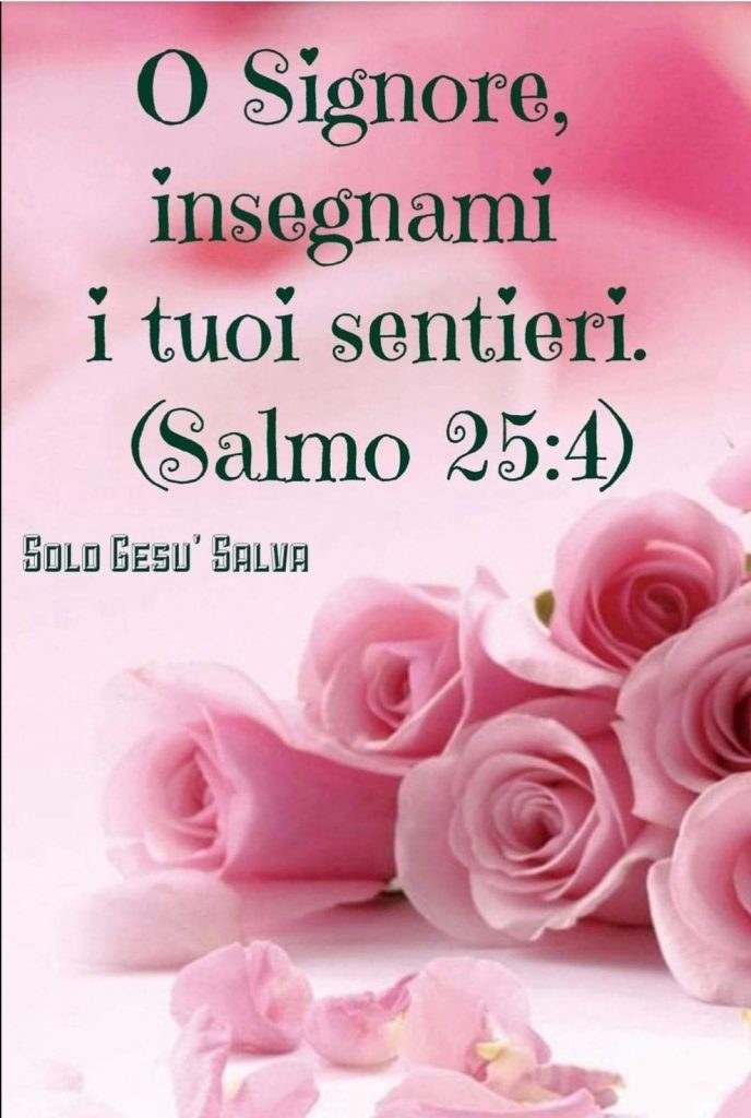 O Signore insegnami i tuoi sentieri (Salmo 25:4)