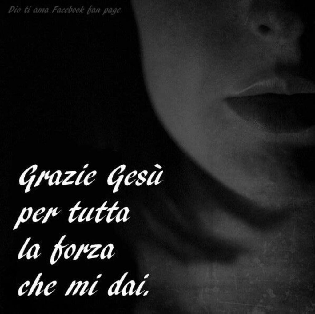 Grazie Gesù per tutta la forza che mi dai