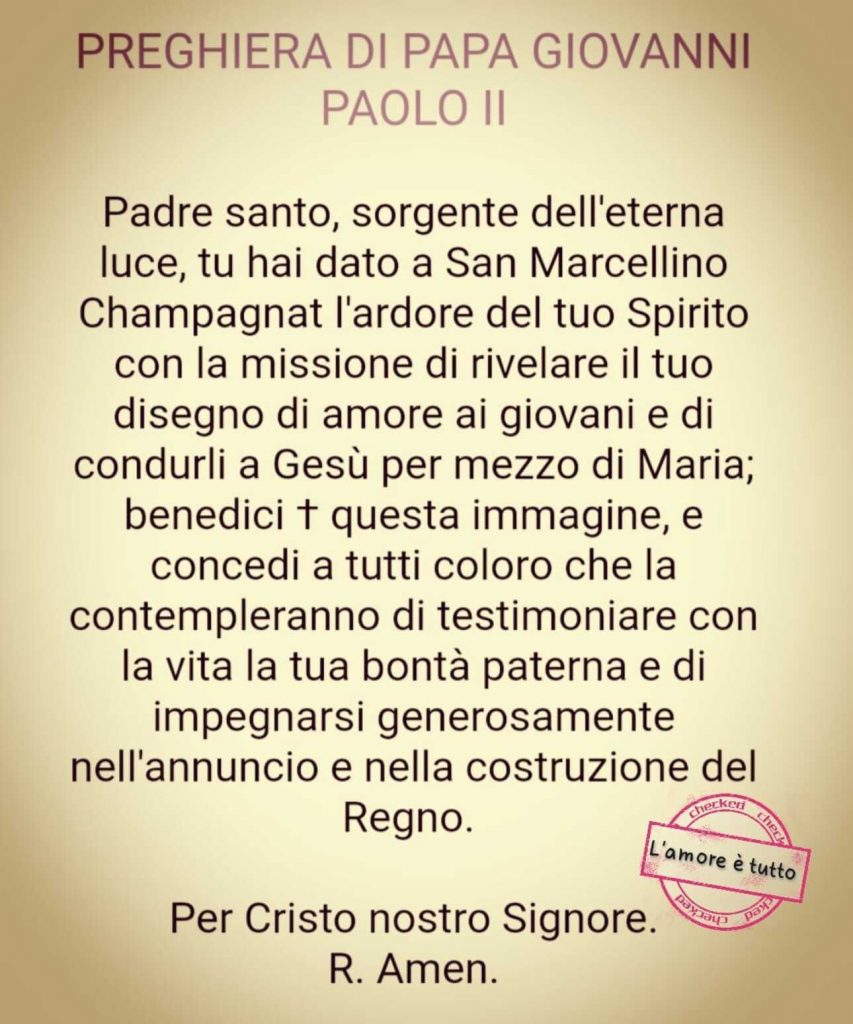 Preghiera di Papa Giovanni Paolo II