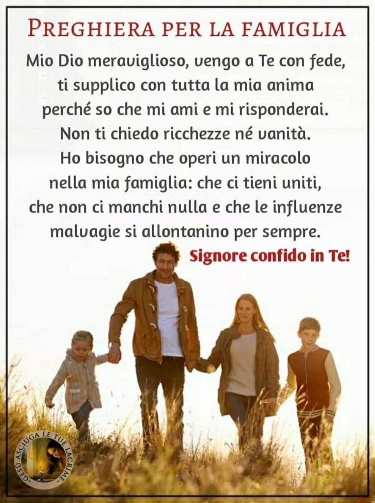 Preghiera per la famiglia