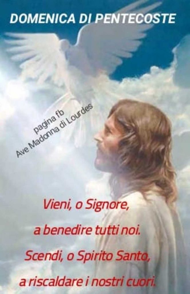 Vieni, o Signore, a benedire tutti noi. Scendi, o Spirito Santo, a riscaldare i nostri cuori