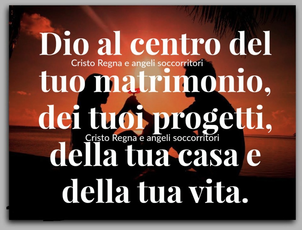 Dio al centro del tuo matrimonio, dei tuoi progetti, della tua casa e della tua vita