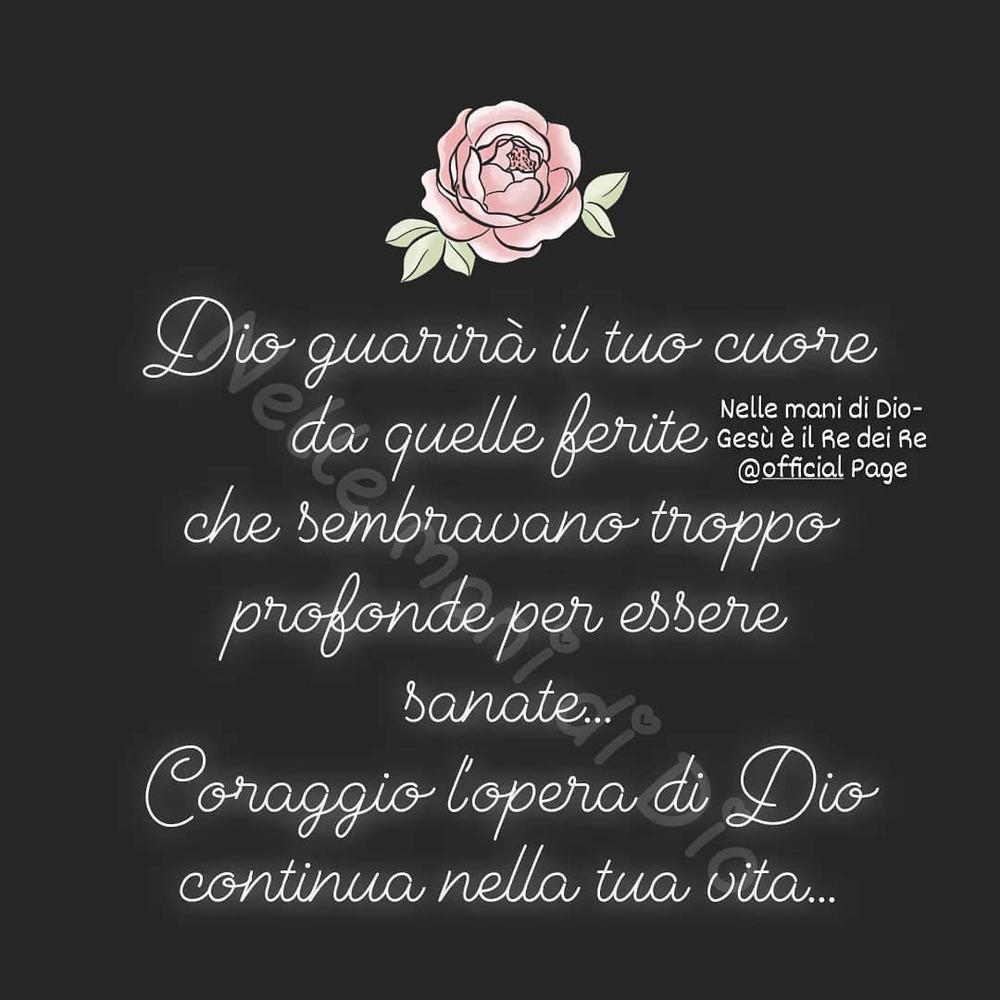 Dio guarirà il tuo cuore da quelle ferite che sembravano troppo profonde per essere sanate...Coraggio l'opera di Dio continua nella tua vita