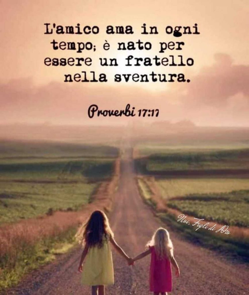 L'amico ama in ogni tempo; è nato per essere un fratello nella sventura Proverbi 17:17