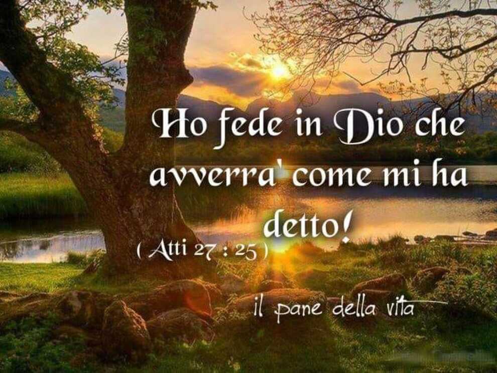 Ho fede in Dio che avverrà come mi ha detto! (Atti 27:25)