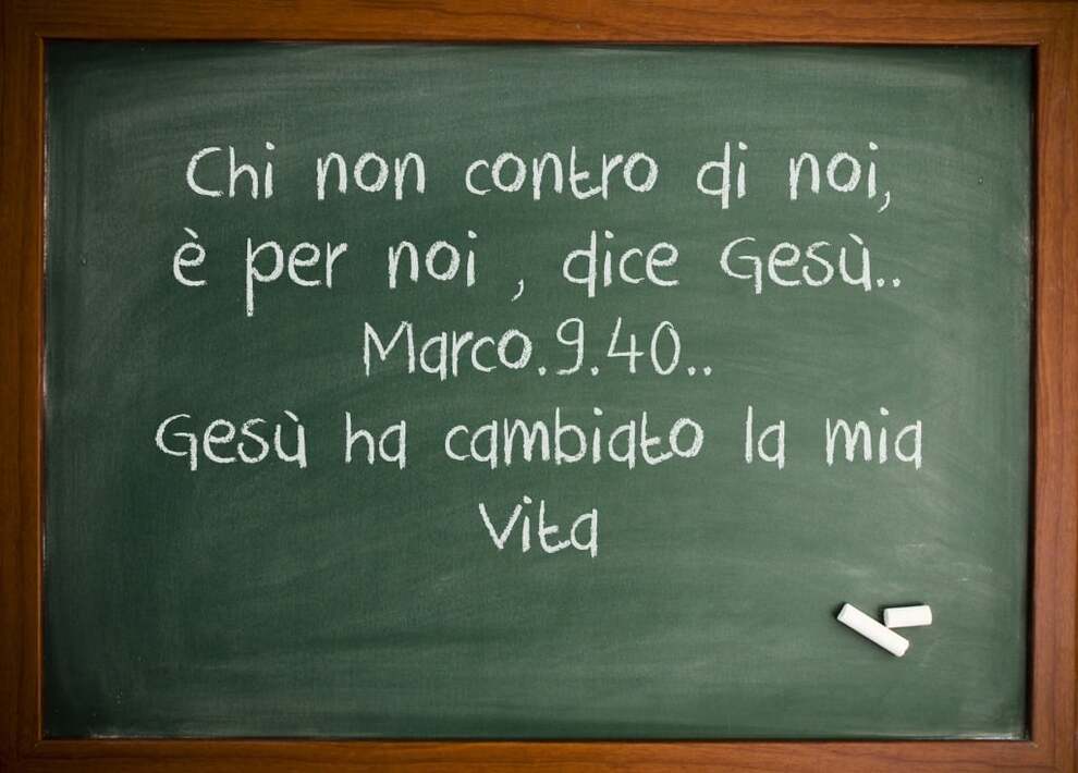 Chi non contro di noi, è per noi, dice Gesù.. Marco 9.40.. Gesù ha cambiato la mia vita